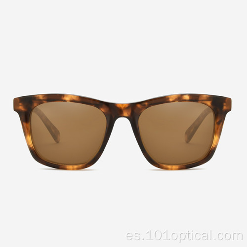 Gafas de sol cuadradas de acetato con bisagra mejorada para mujer